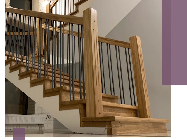 Реставрация деревянных и металлических лестниц в Коркине