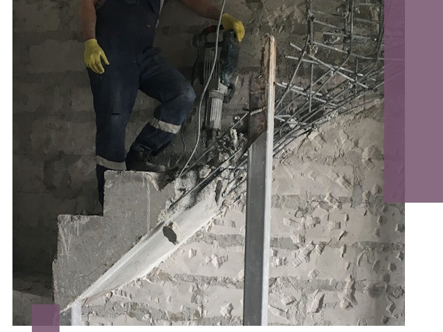 Демонтаж металлических и бетонных лестниц в Коркине