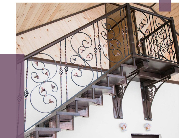 Кованые лестницы в Коркине от 80972 руб. под ключ