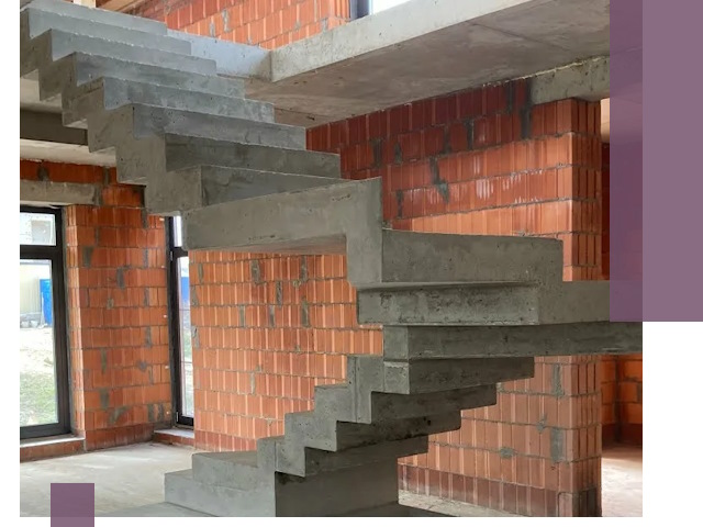 Изготовление бетонных лестниц под ключ в Коркине