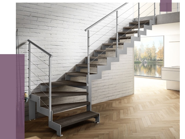 Г-образные лестницы под ключ в Коркине от 37631 руб. | ПРОЛЁТ-Крк