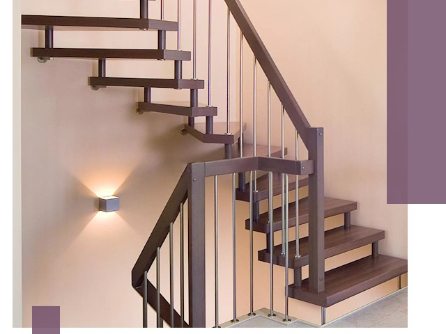 Изготовление лестниц на больцах в Коркине под ключ