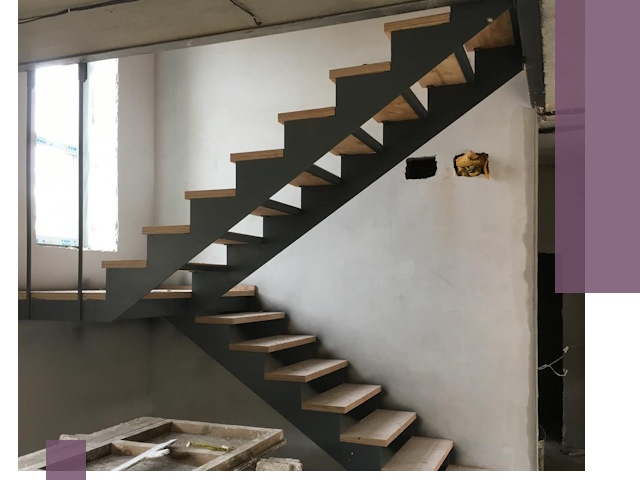 Изготовление лестниц на металлокаркасе в Коркине от производителя