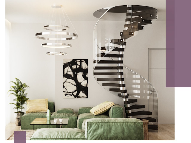 Лестницы для двухуровневой квартиры в Коркине — изготовление и монтаж