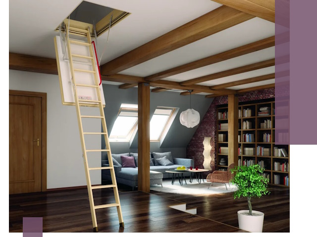 Чердачные лестницы под ключ в Коркине: изготовление и монтаж