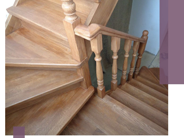 Дубовые лестницы под ключ в Коркине: изготовление и монтаж