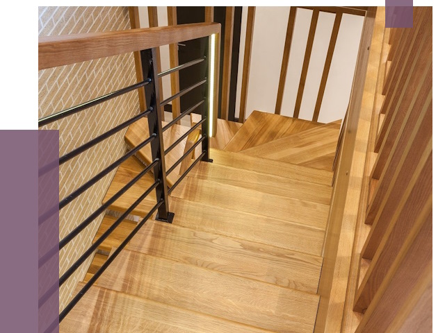 Лестницы из ясеня в Коркине под ключ от 10173 руб. 