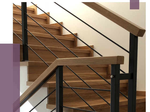 Обшивка металлической лестницы деревом в Коркине от 4412 руб. 