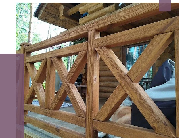 Деревянные перила под ключ в Коркине от 7786 руб. 