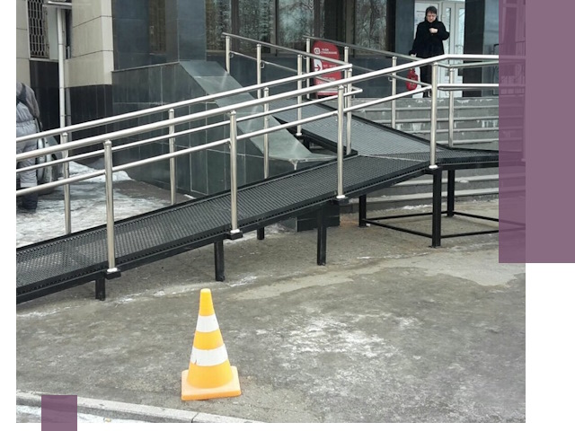 Стационарные пандусы под ключ в Коркине — изготовление и монтаж