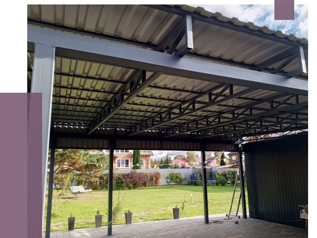 Монтаж навесов в Коркине от 7474 руб. — установка навеса | ПРОЛЁТ-Крк