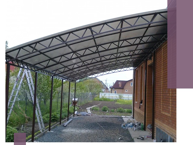 Профессиональный монтаж навесов под ключ в Коркине