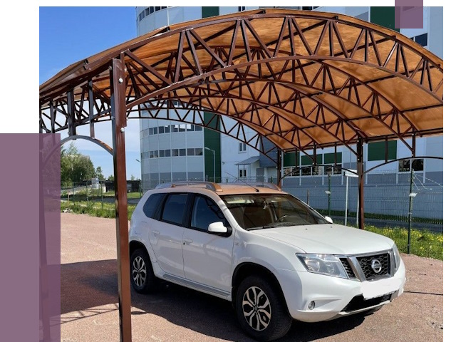 Недорогие навесы в Коркине от 43600 руб.  | ПРОЛЁТ-Крк