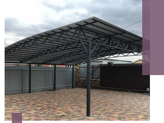 Недорогие навесы под ключ в Коркине — изготовление и монтаж