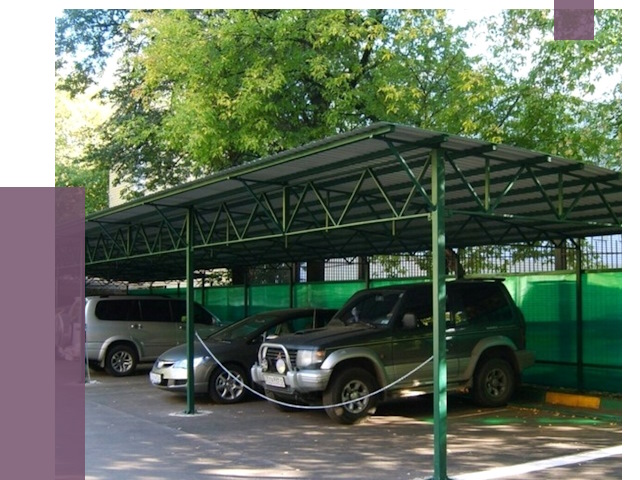 Навесы для парковки в Коркине от 81491 руб. заказать | ПРОЛЁТ-Крк