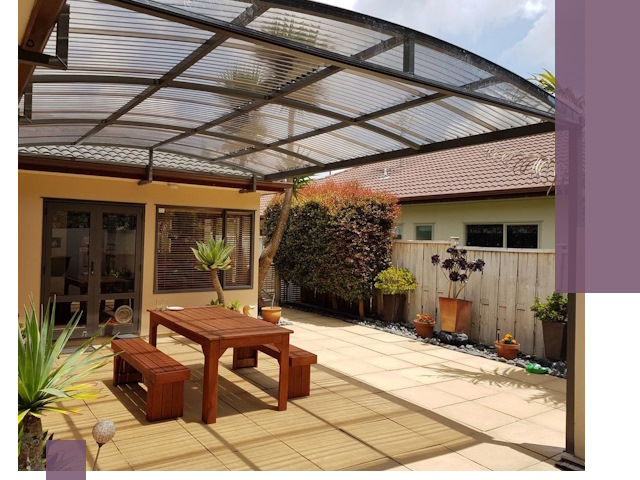 Навесы во двор под ключ в Коркине — изготовление и монтаж