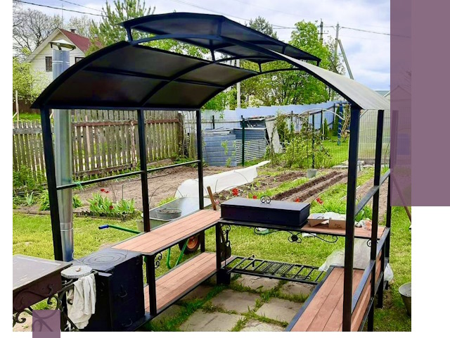 Навесы для барбекю в Коркине: изготовление, монтаж и демонтаж