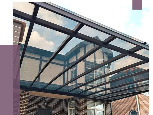 Навесы из поликарбоната в Коркине от 8741 руб. под ключ — ПРОЛЁТ-Крк