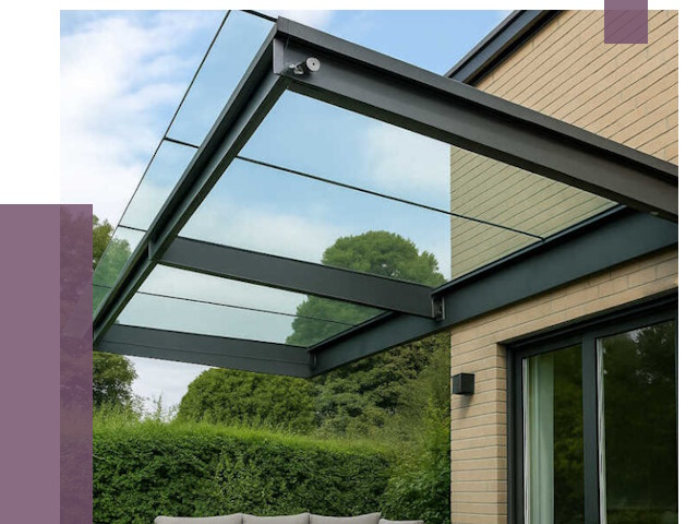 Стеклянные навесы и козырьки в Коркине от 12457 руб.