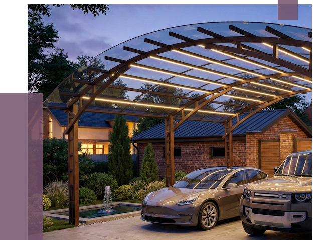 Металлические навесы в Коркине от 12872 руб. под ключ — ПРОЛЁТ-Крк