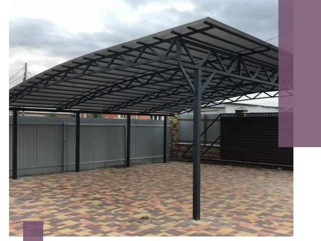 Металлические навесы под ключ в Коркине — изготовление и монтаж