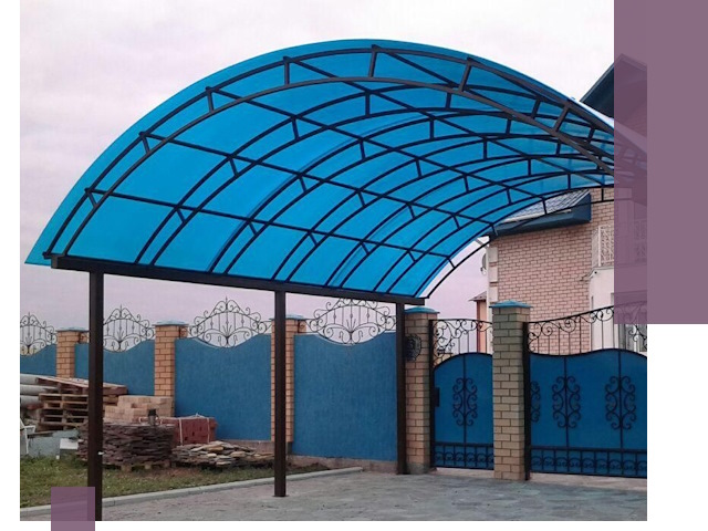 Арочные навесы под ключ в Коркине — изготовление и монтаж