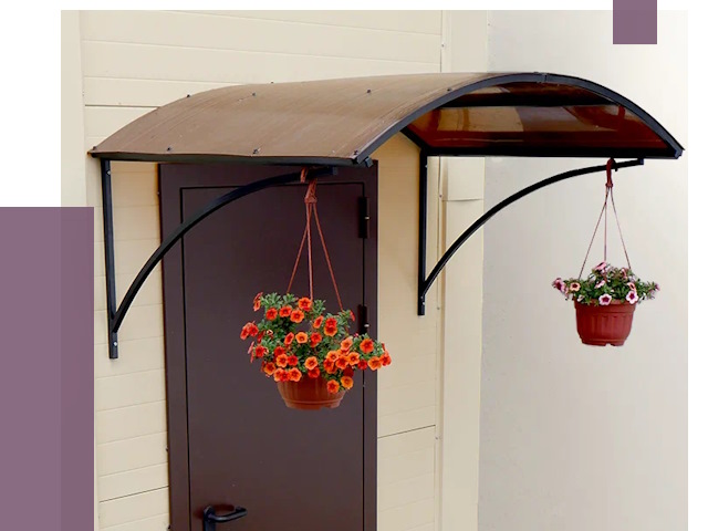 Козырьки над входом в Коркине от 15052 руб.  | ПРОЛЁТ-Крк