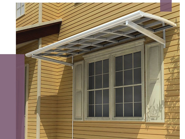 Козырьки над окнами в Коркине от 7734 руб. — монтаж, покупки | ПРОЛЁТ-Крк