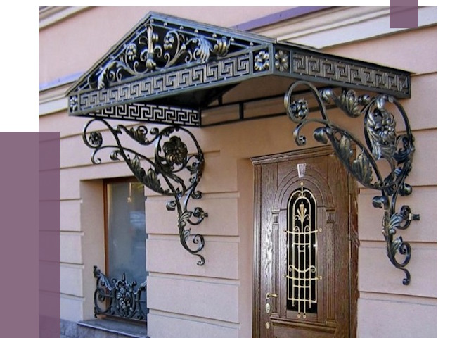 Кованые козырьки в Коркине под ключ от 12924 руб. — ПРОЛЁТ