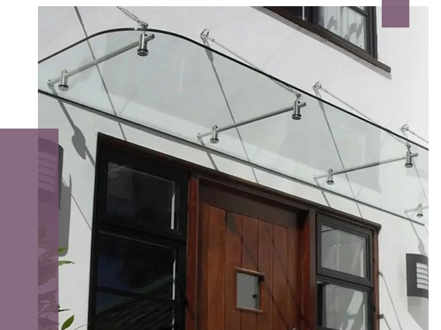 Стеклянные козырьки в Коркине от 19205 руб. | ПРОЛЁТ-Крк