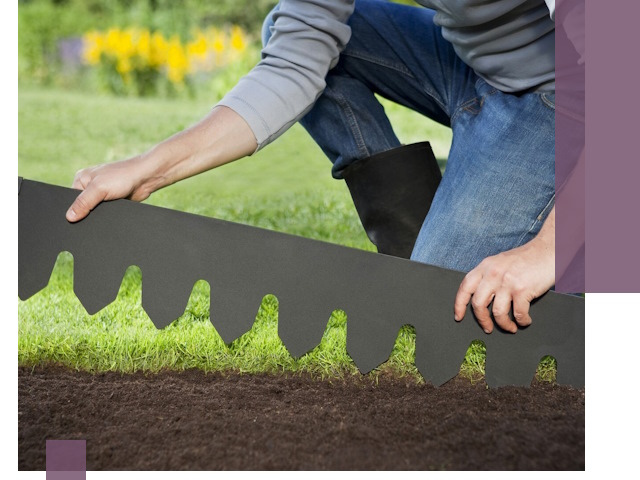 Металлические бордюры для газона в Коркине — изготовление и монтаж