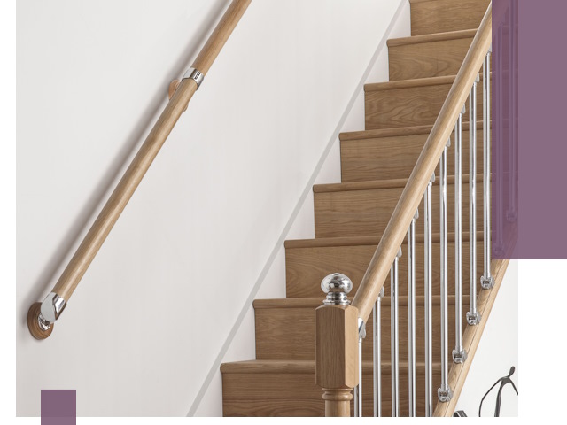 Пристенные поручни из стали и нержавейки под монтаж в Коркине